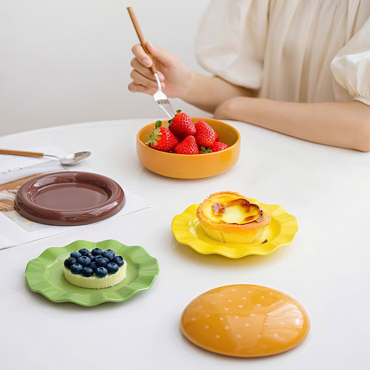 Kids' Burger Ceramic Dinnerware Set