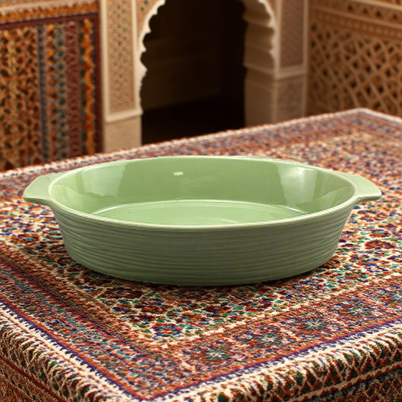 Solid - Color Oval Ceramic Baking Pan