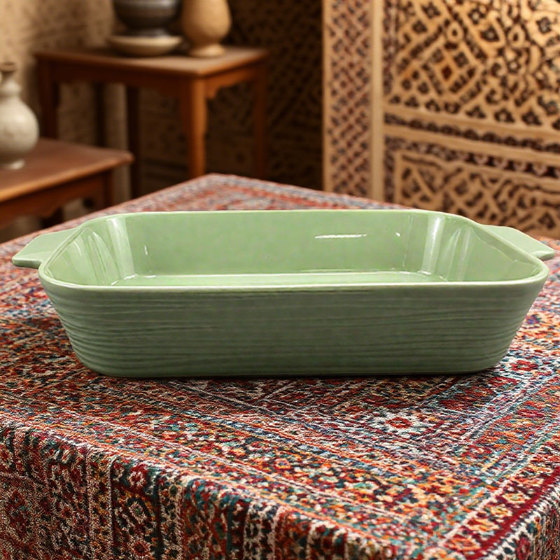 Solid Color Square Ceramic Baking Pan