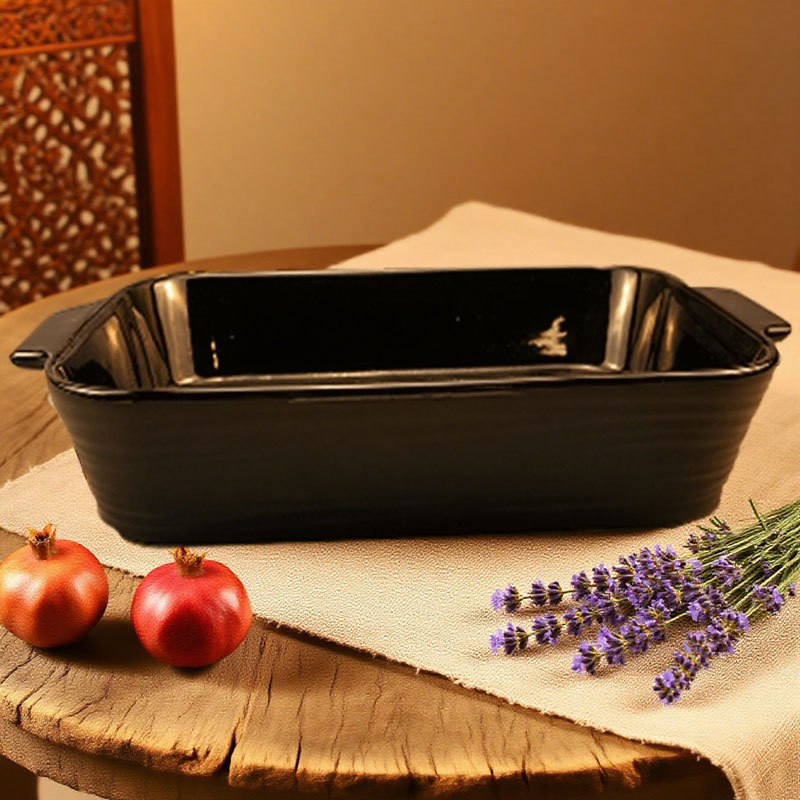Solid Color Square Ceramic Baking Pan