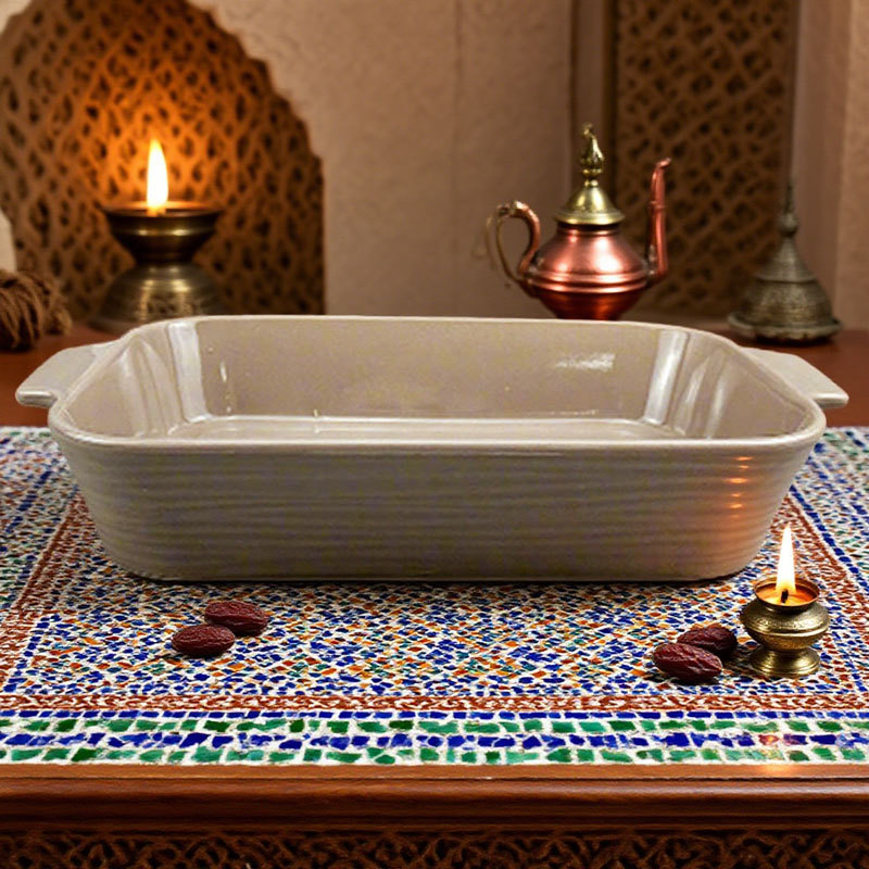 Solid Color Square Ceramic Baking Pan