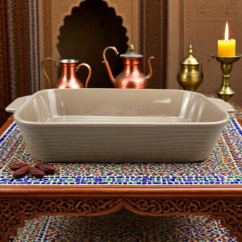 Solid Color Square Ceramic Baking Pan
