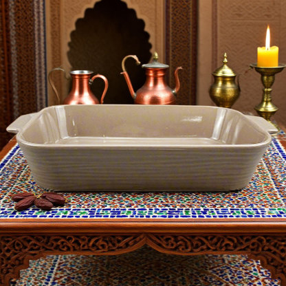 Solid Color Square Ceramic Baking Pan