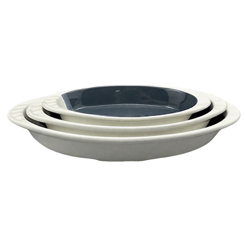 Two-Tone Oval Ceramic Baking pan 3-Piece Set