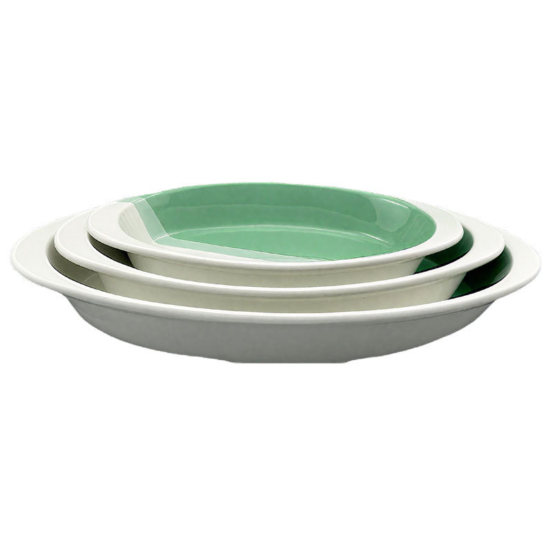 Two-Tone Oval Ceramic Baking pan 3-Piece Set