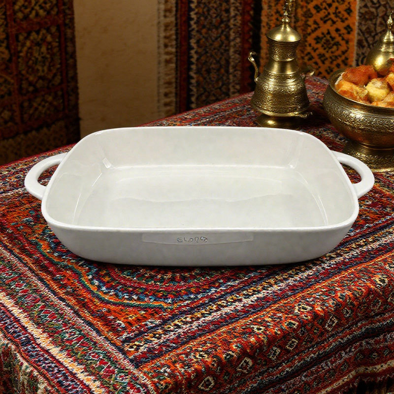 White Square Ceramic Baking Dish