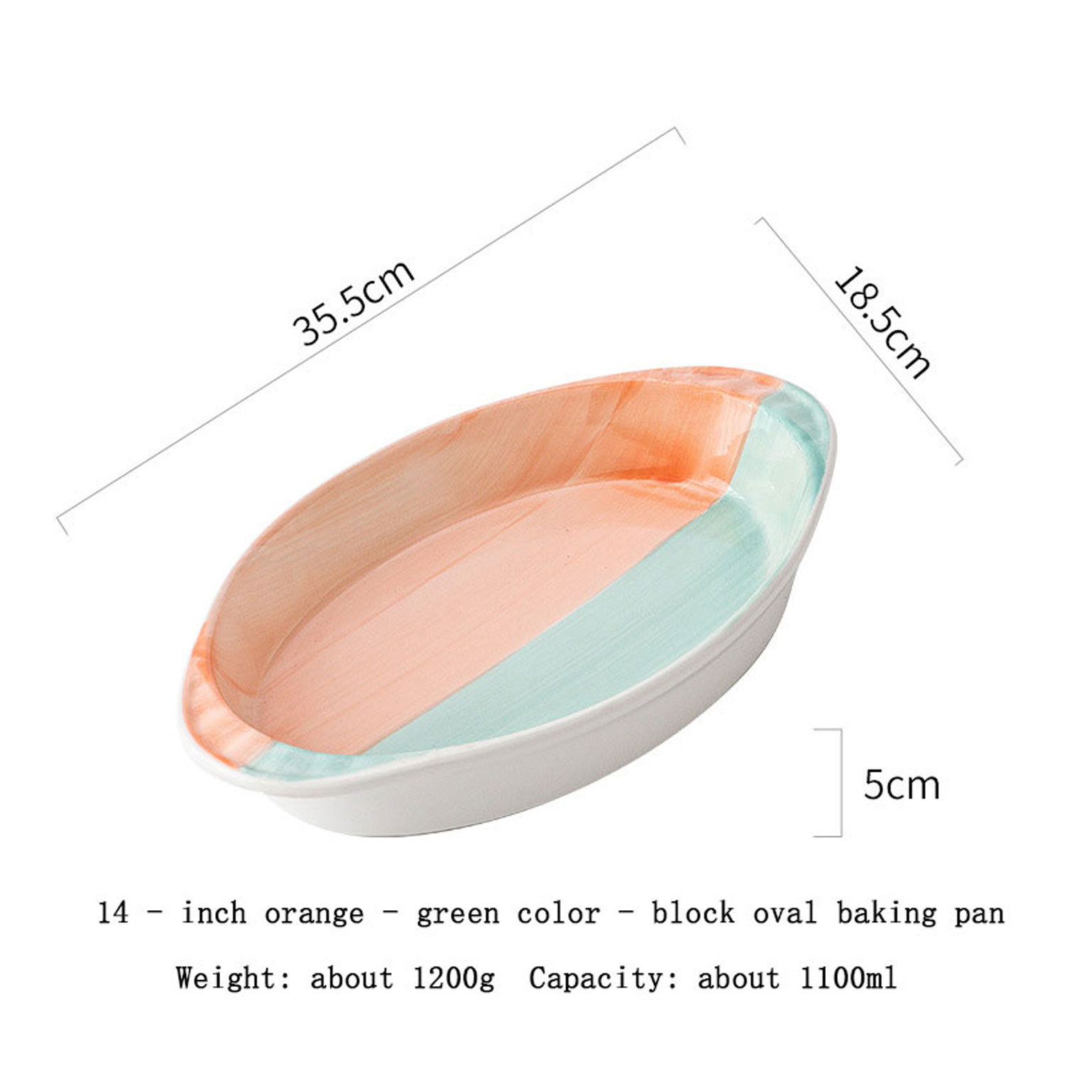 Two-Tone Oval Ceramic Baking pan 3-Piece Set