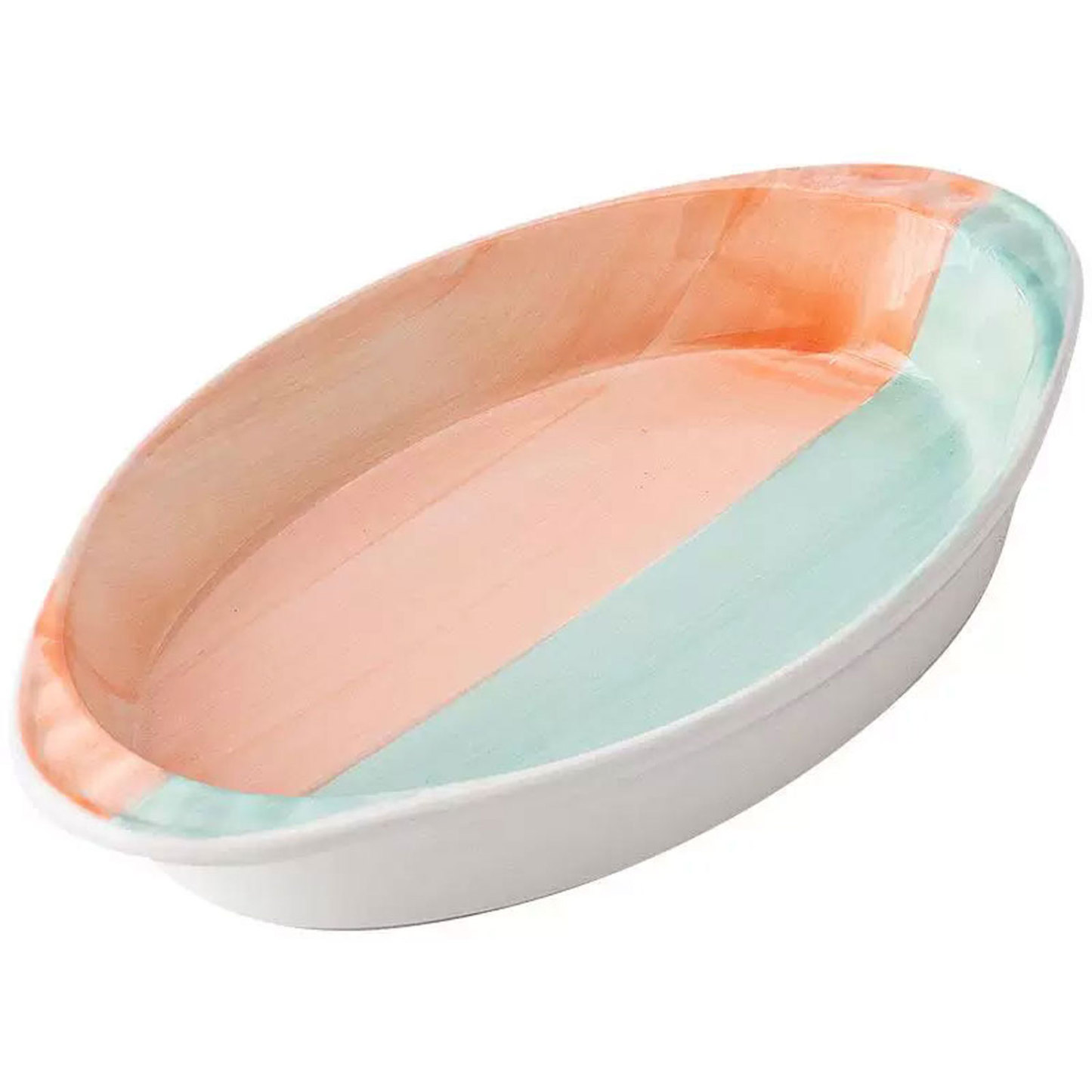 Two-Tone Oval Ceramic Baking pan 3-Piece Set