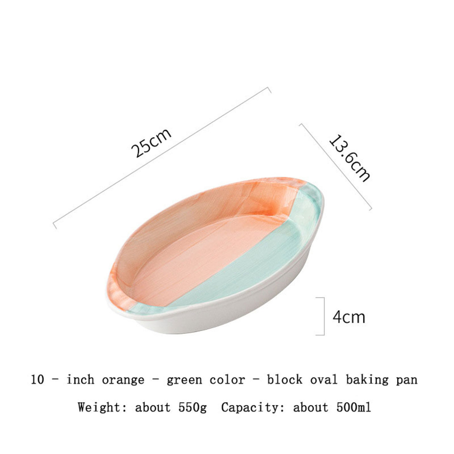 Two-Tone Oval Ceramic Baking pan 3-Piece Set