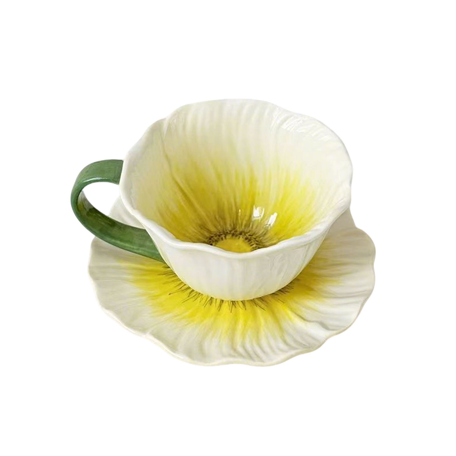 Papaver rhoeas Ceramic Cup & Saucer Set