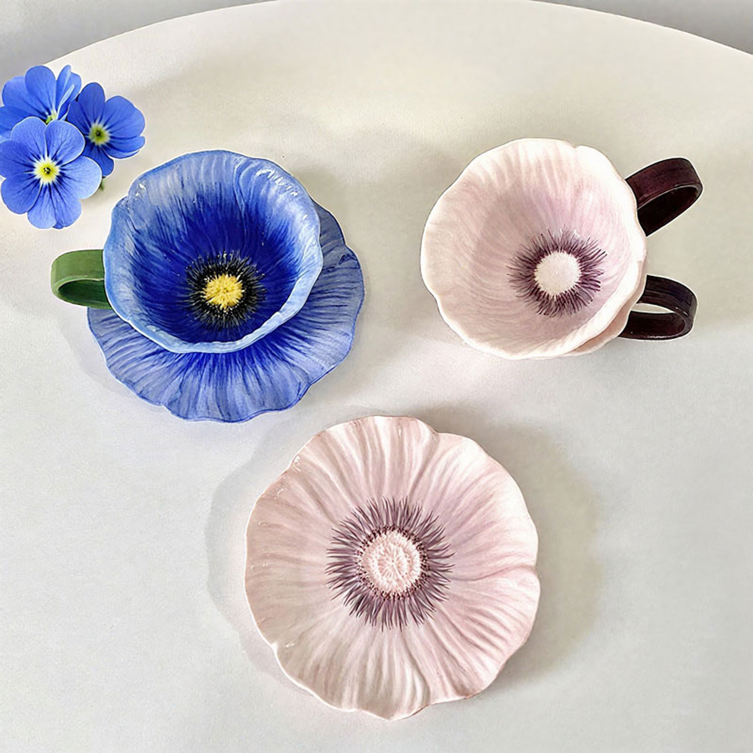 Papaver rhoeas Ceramic Cup & Saucer Set