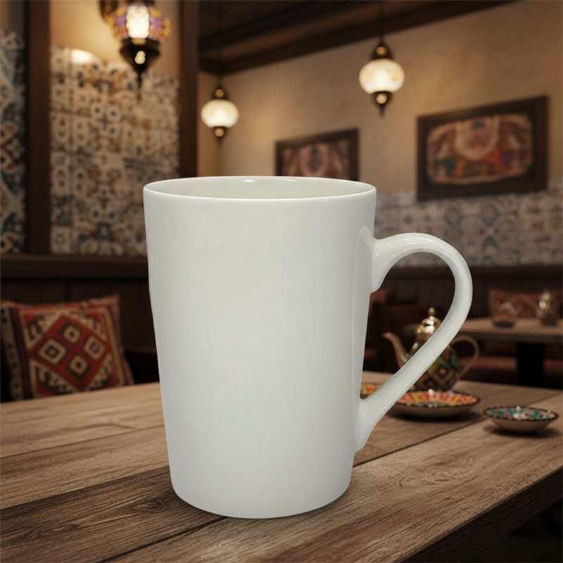 White Ceramic Coffee Mug with Handle