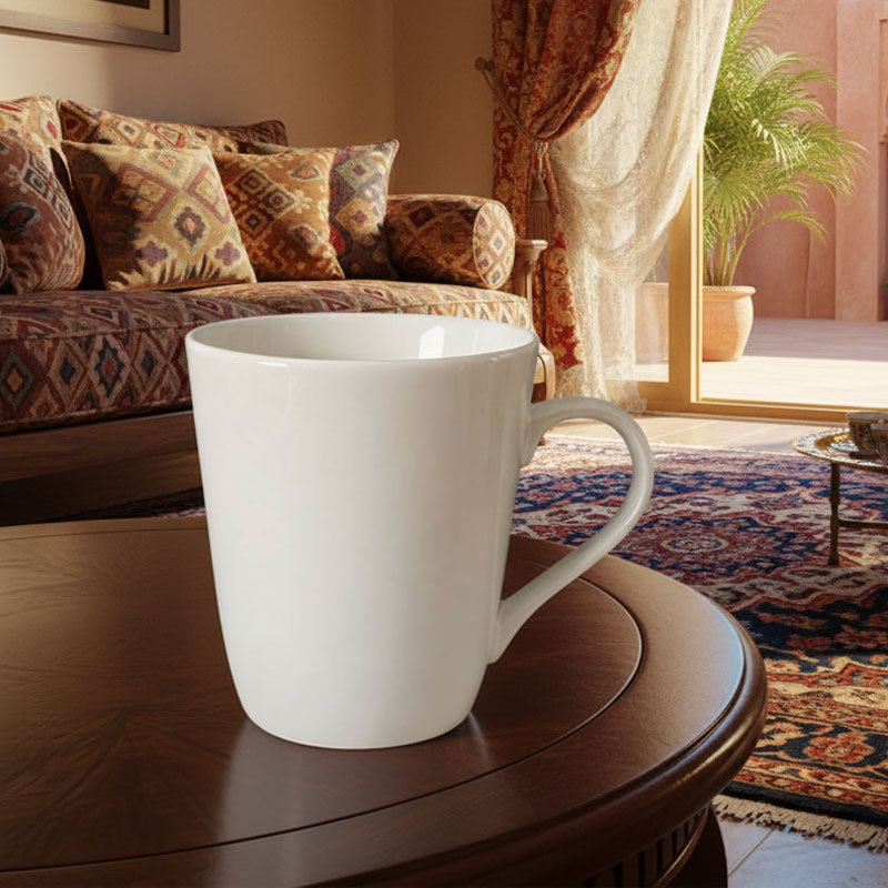 Minimalist White Ceramic Coffee Mug