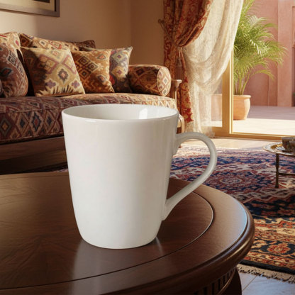 Minimalist White Ceramic Coffee Mug