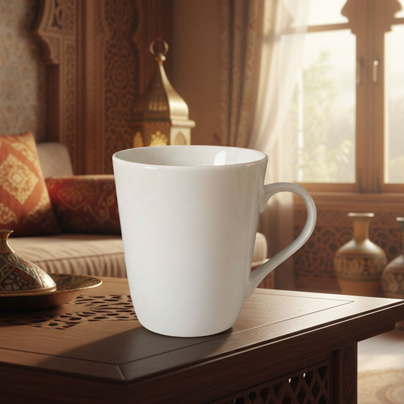 Minimalist White Ceramic Coffee Mug