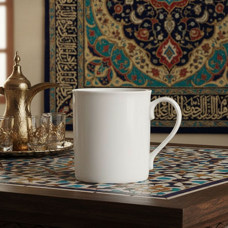 Classic White Ceramic Mug with Handle