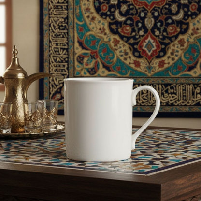 Classic White Ceramic Mug with Handle