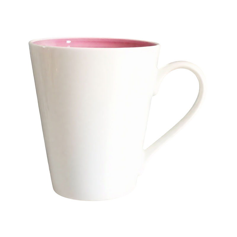 Pink Interior White Ceramic Mug