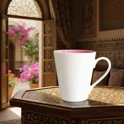 Pink Interior White Ceramic Mug