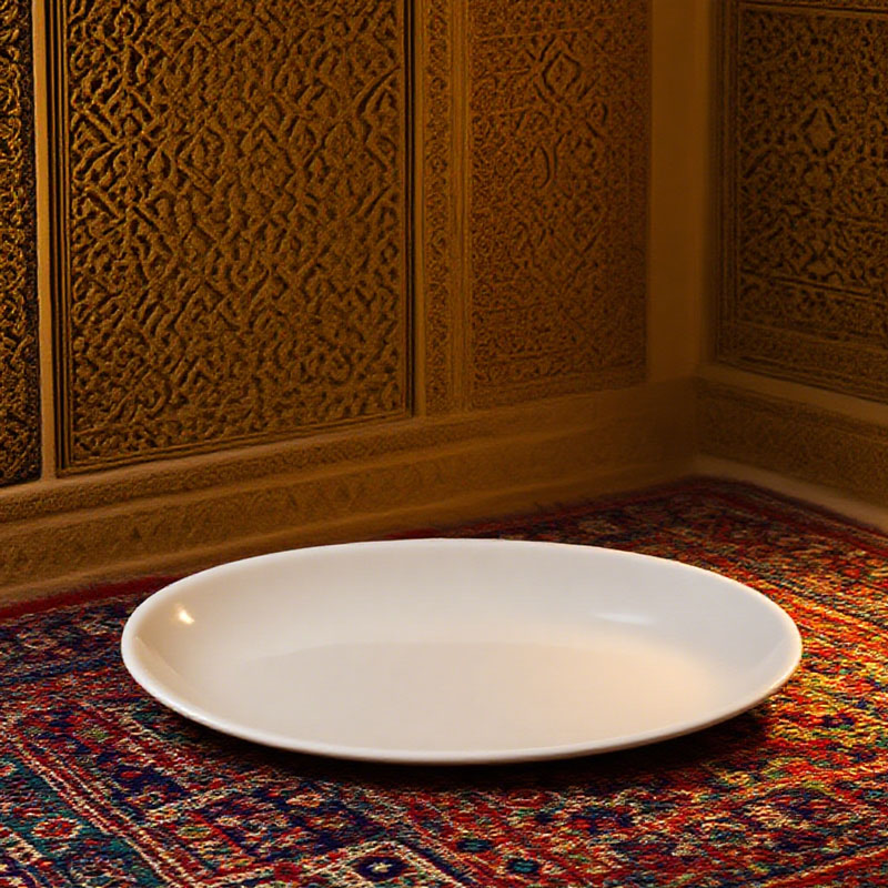 Oval White Ceramic Plate