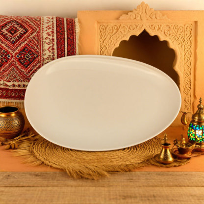 Irregular White Ceramic Plate 