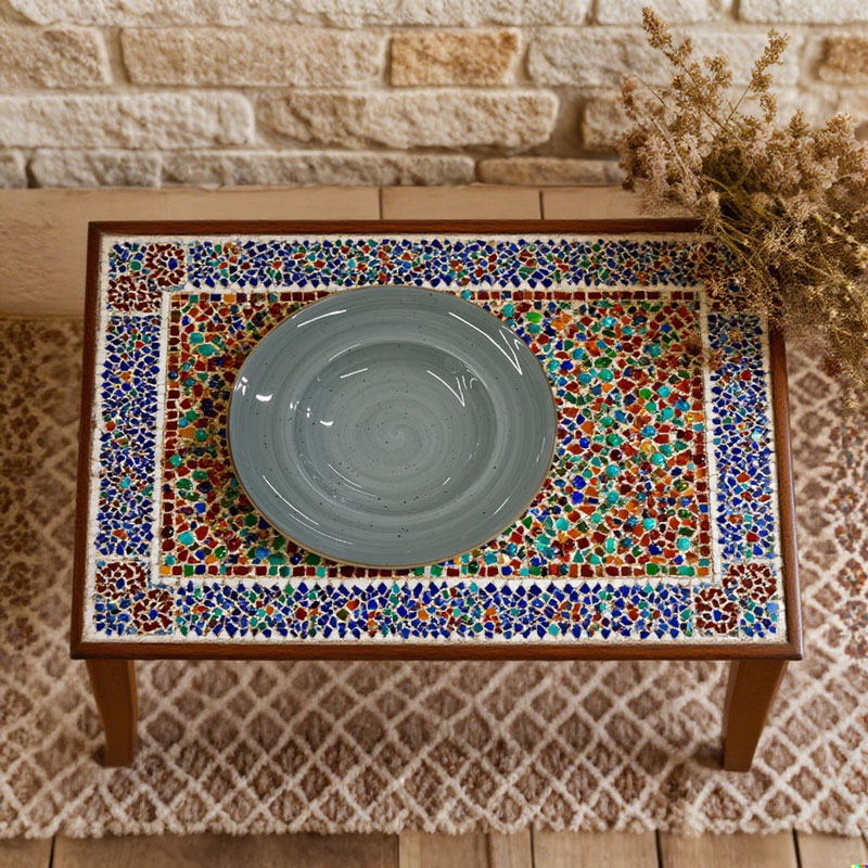 Green Speckled Ceramic Deep Plate