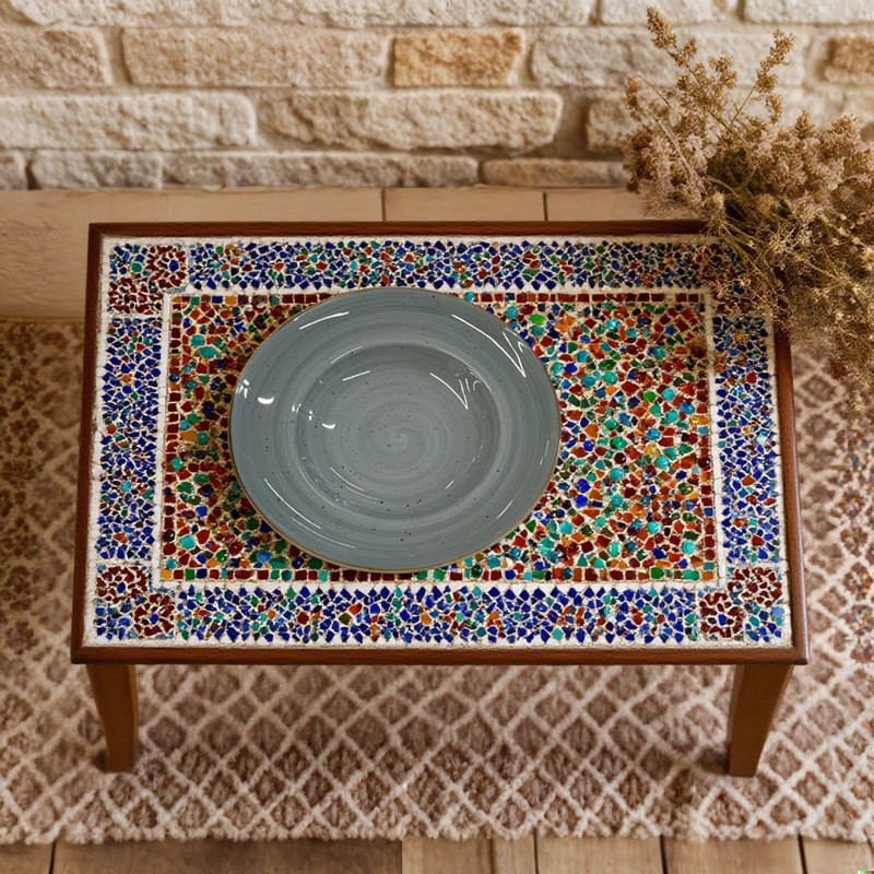 Green Speckled Ceramic Deep Plate