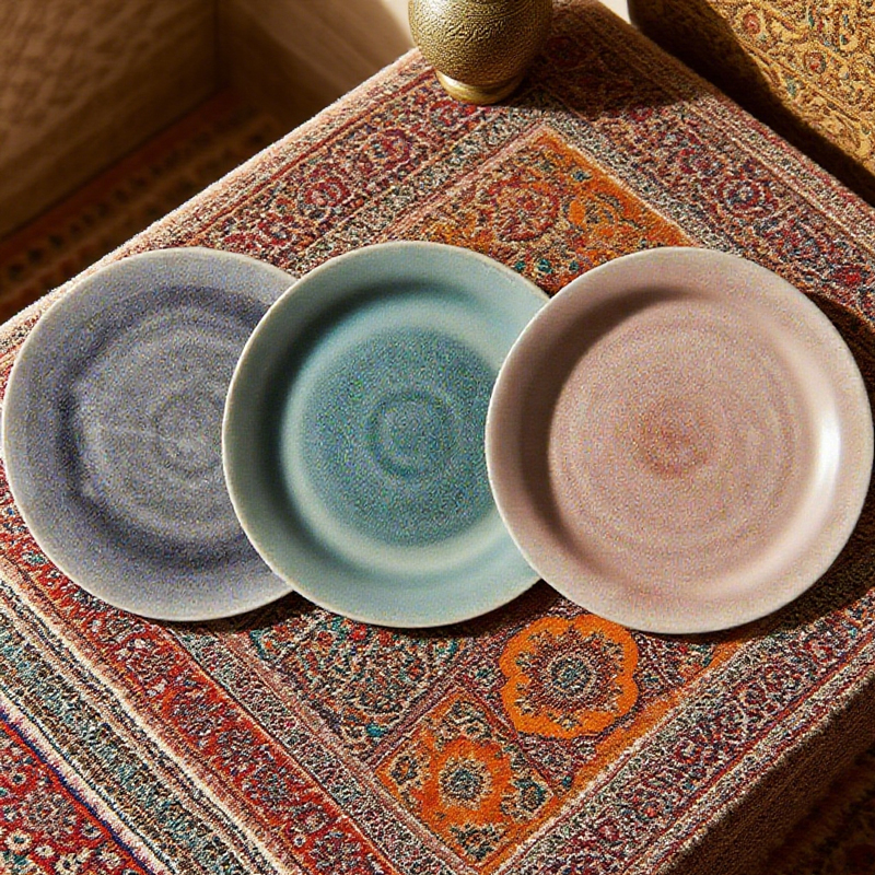 Vintage Glazed Ceramic Plates