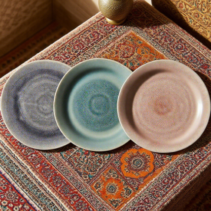 Vintage Glazed Ceramic Plates