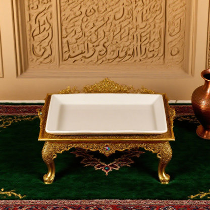 Sleek White Rectangular Ceramic Serving Platter