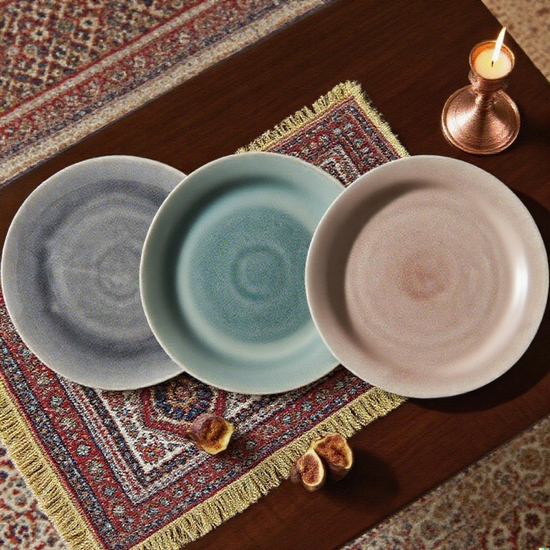 Vintage Glazed Ceramic Plates