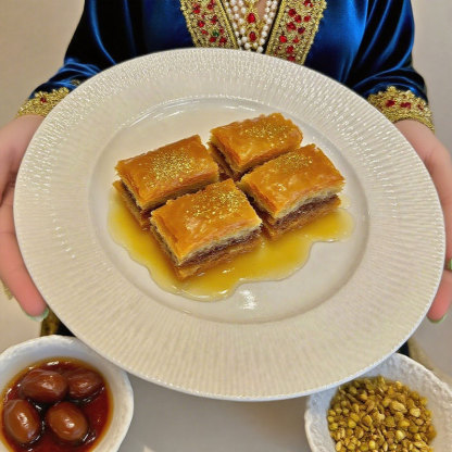 Handcrafted Ripple-textured Ceramic Plat