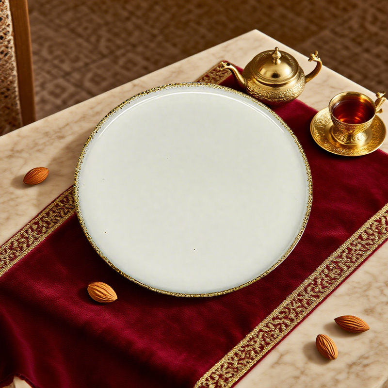 Elegant White Ceramic Dinner Plate