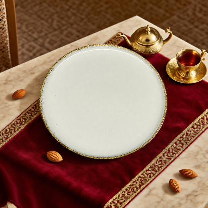 Elegant White Ceramic Dinner Plate
