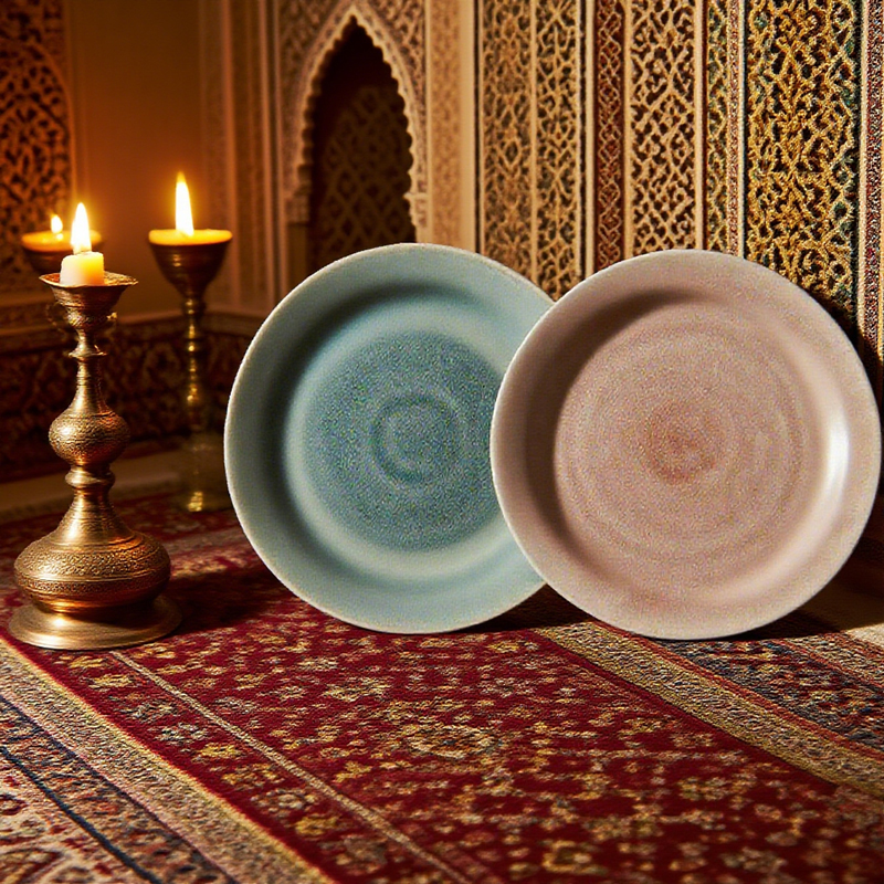 Vintage Glazed Ceramic Plates