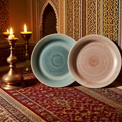 Vintage Glazed Ceramic Plates