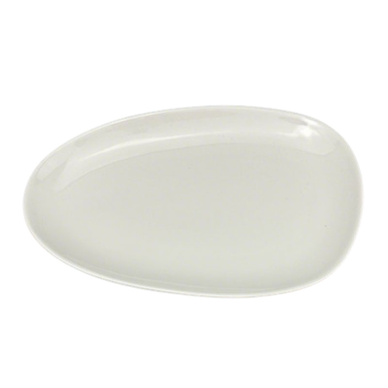 Oval White Ceramic Plate