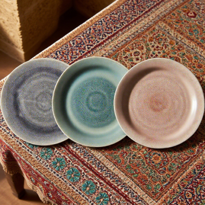 Vintage Glazed Ceramic Plates