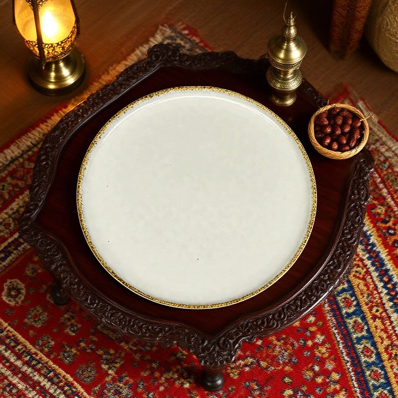 Elegant White Ceramic Dinner Plate