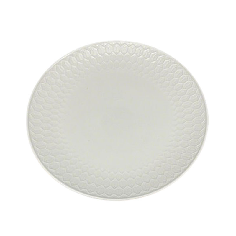 Water Cube Hammered Ceramic Plate Set of Two