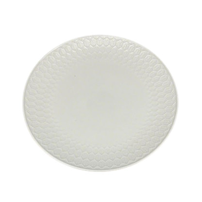 Water Cube Hammered Ceramic Plate Set of Two