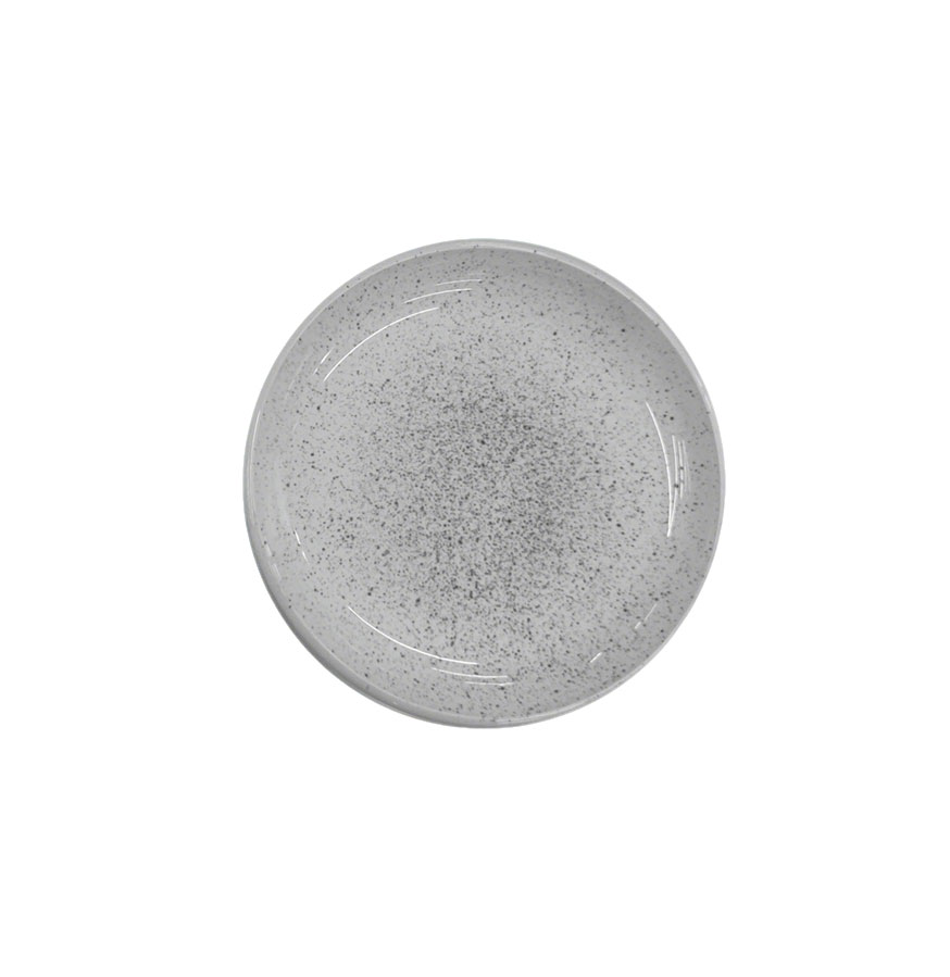 Speckled Gray Ceramic Dinner Plate
