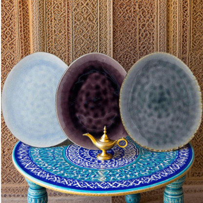 Handmade Speckled Ceramic Dinner Plate