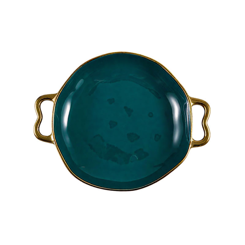 Double Handle Stone Pattern Round Baking Pan