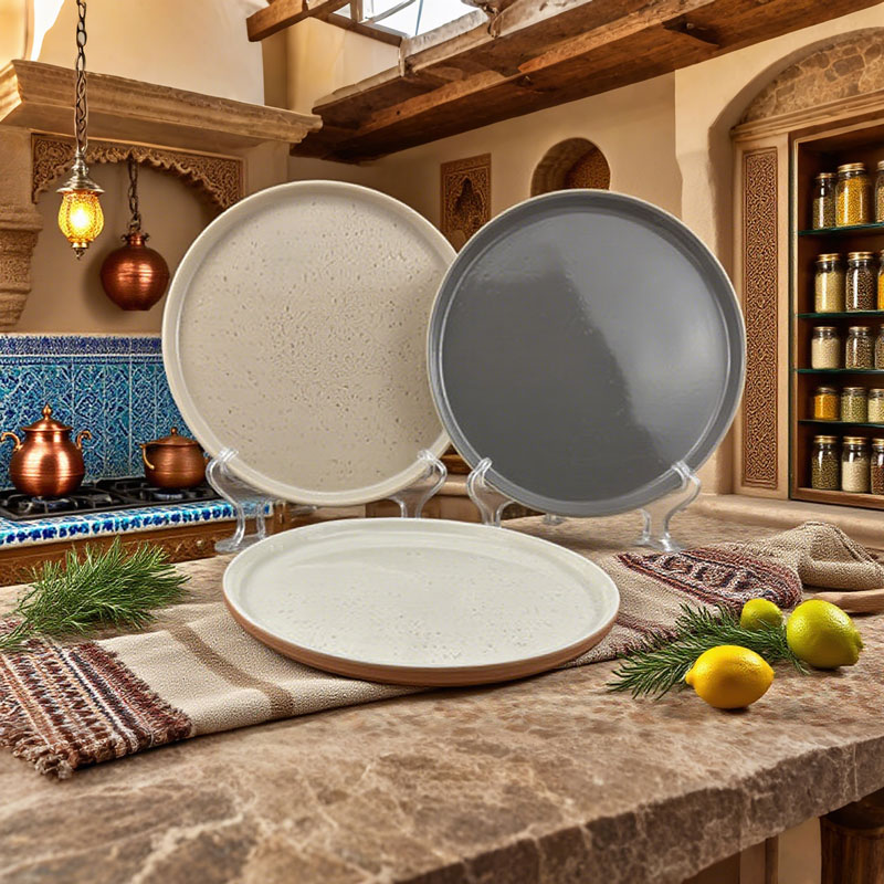 Ins-style Colorful Speckled Ceramic Plate Set