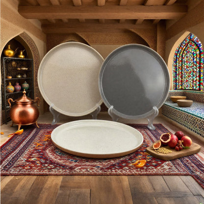 Ins-style Colorful Speckled Ceramic Plate Set