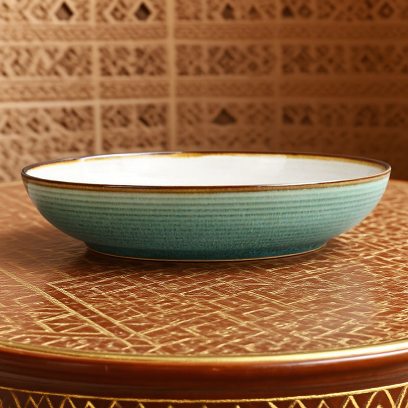 Vintage Green Ceramic Plate