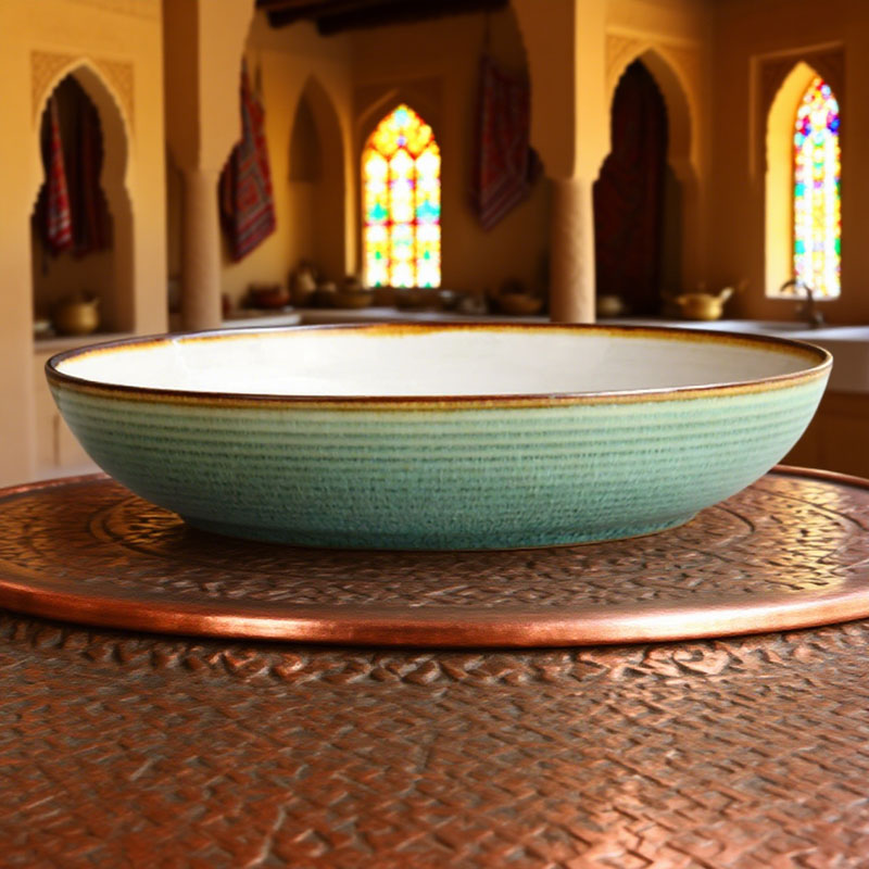 Vintage Green Ceramic Plate