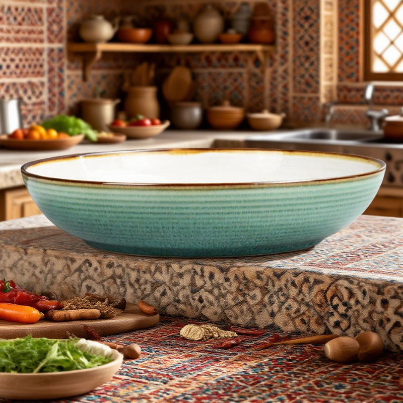 Vintage Green Ceramic Plate