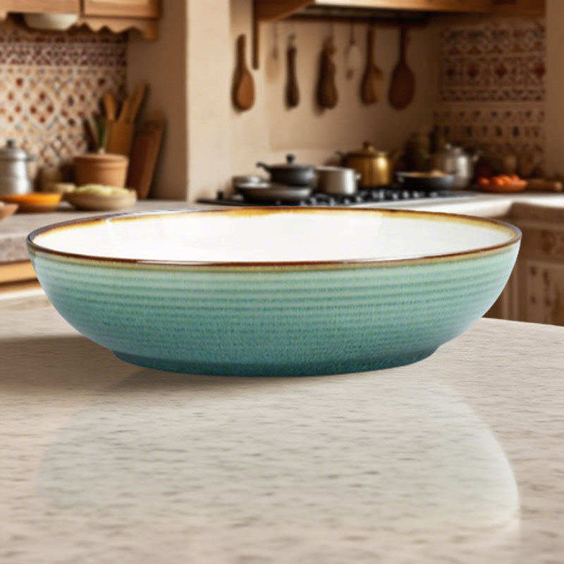 Vintage Green Ceramic Plate